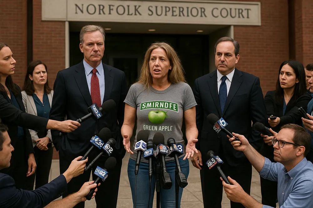 Karen Read Not Guilty of Second-Degree Murder, Must Enter Rehab- Karen Read at courthouse article 1